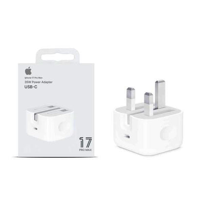 Iphone 17 Pro Max 35w (original Watt) Uk Pin Usb-c Power Adapter